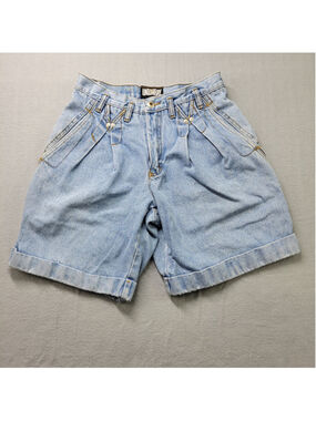 Vtg 90s Union Bay High Waisted Denim Shorts Pleated Mom Size 30 Australia Made